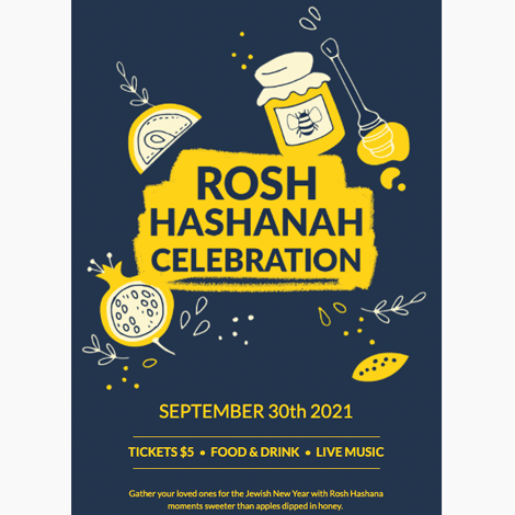 Rosh Hashanah Celebration Event Invite